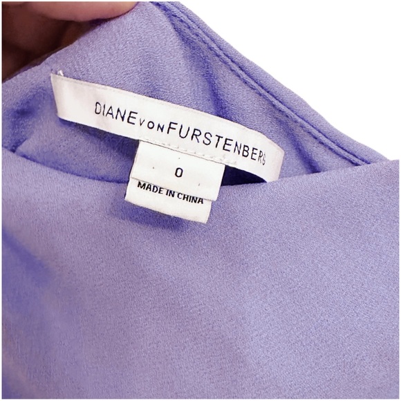 Diane Von Furstenberg DVF liluye dress Size 0 Color Frees (Periwinkle) Gown - Picture 6 of 10